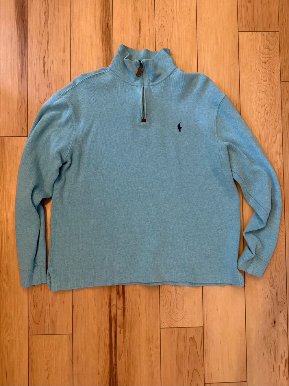 Ralph Lauren Men's Light Blue Half-Zip Sweater